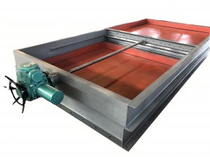 電動雨水排口閘板閥，電動污泥水溝閘板